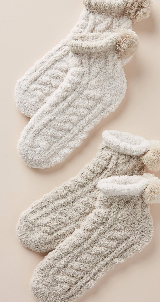 Anthropologie x Lemon Pommed Cableknit Socks - Picture 1 of 5